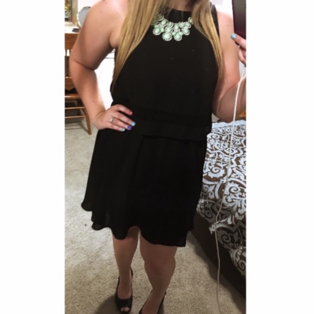 Decree Black Mini A-Line Dress Medium